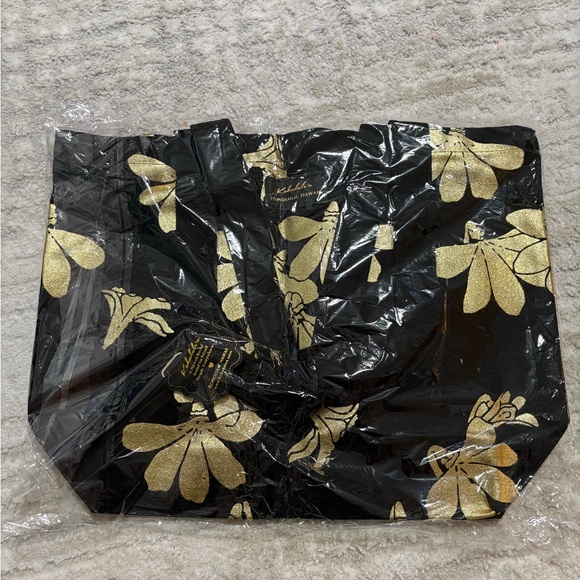 Kahulale’a Metallic Naupaka Flower Tote Bag New - Picture 1 of 4